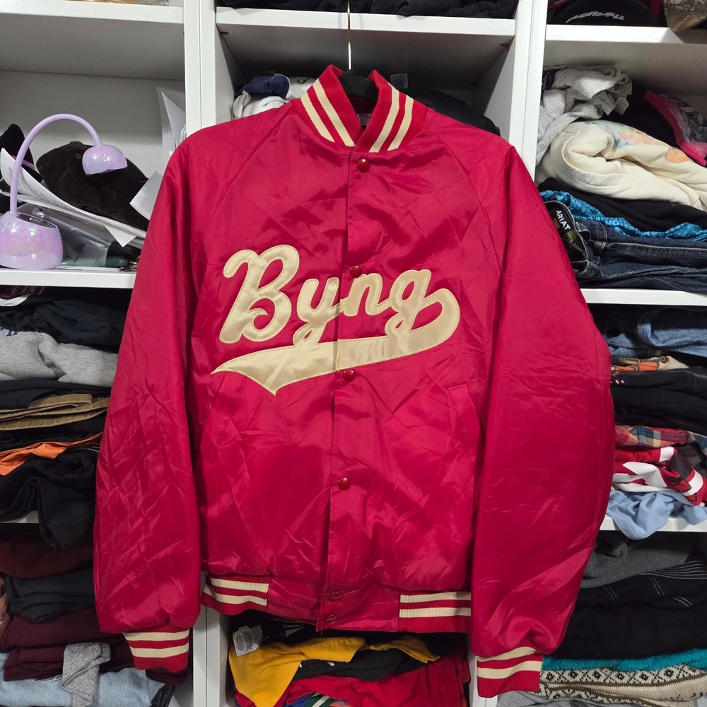 True vintage 70s ASW Jackets Mens Nylon Varsity Jacket Byng Hicks Made in USA S